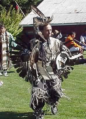 Eagle dancer at Parkdale Native American celebration