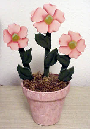 Tole painting: potted plants