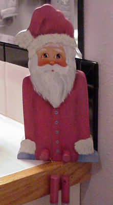 Tole painting: perching santa