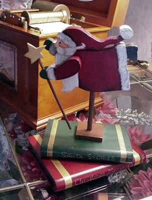 Tole painting: flying santa