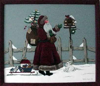 Tole painting: hobo santa