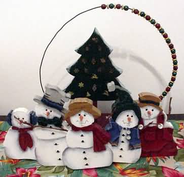 Tole painting: snowmen