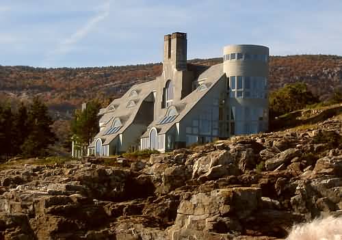 Summer cottage on coast near Bar Harbor, Maine