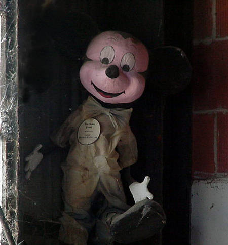 Mickey Mouse gaurds the musem