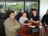 L-R: Ron (non-member), Aimee, Christian at Cornell Cafe, Morikami Park