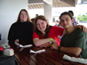 L-R: Joslyn, Angela, Brian (non-member) at Cornell Cafe, Morikami Park