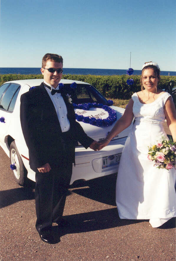 Bride & Groom & Car