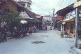 Chomsin Road where tailors and restaurants fight over who gets the customers and both seem to win the battle...
