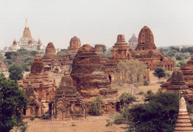 Bagan, a former capital of Myanmar.. now a city of overgrown ruins....