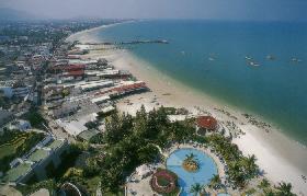 View from Melia Hua Hin on the beach and pier