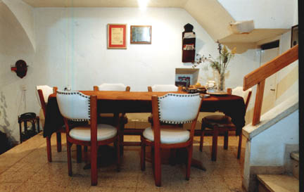 The dining room can host up to 10 people