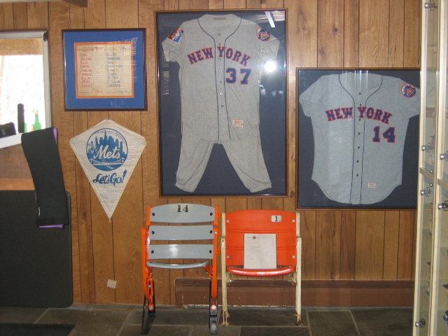 Casey Stengel and Gil Hodges' jerseys