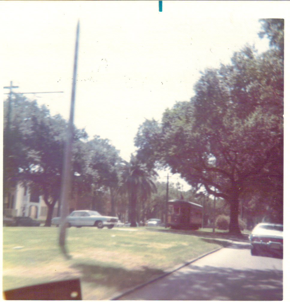 Streetcar on Carrolton Avenue, 1973, taken from my car