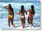 Splashing in the surf at Santa Monica!