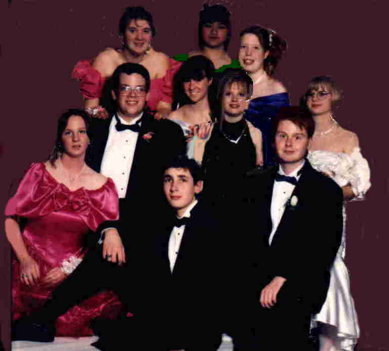 The Gang at Prom, hey no remarks about the glasses!