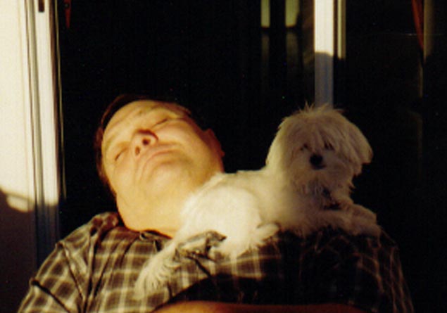 My father and Terry's dog Murrfy