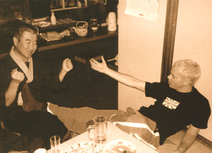 here i am waxing lyrical with the Master