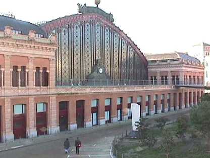 La estaci�n del tren 
en Madrid