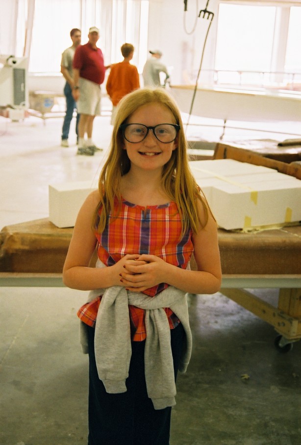 Here is a picture of me in my safety glasses at the plant.