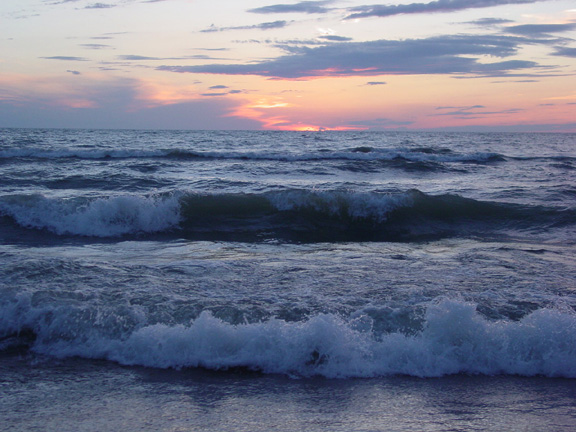 lake michigan sunset, july 2003