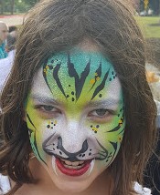 Uma and Tiger Facepaint!
