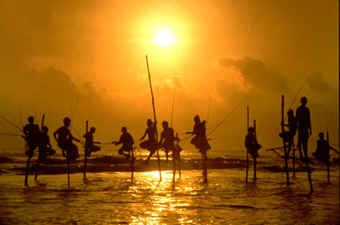 A sun set at Weligama beach