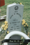 The new headstone