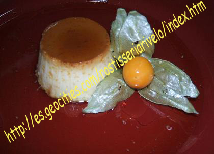Flan de leche, az&uacute;car y huevo