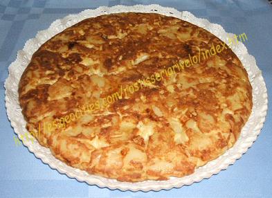 Tortilla de patatas, patata y cebolla.