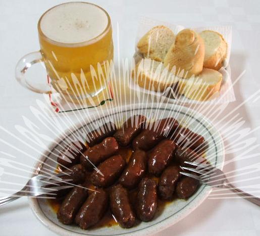 Chorizos a la sidra