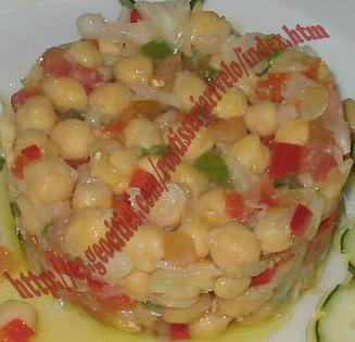 Ensalada de garbanzos con vinagreta