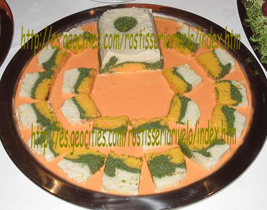 Pastel de coliflor, espinacas y zanahorias.