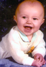 The lady never saw such a happy baby!