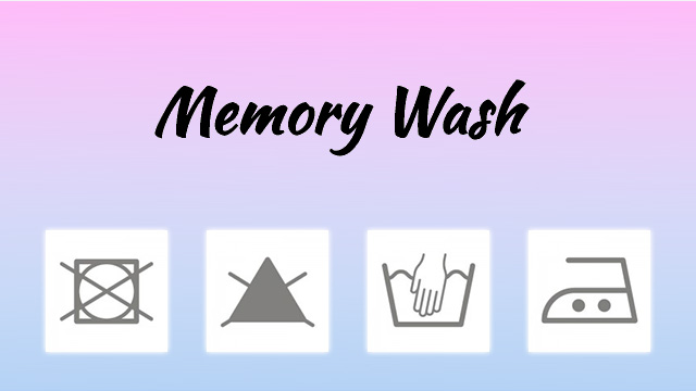 Memory Wash, laundry symbols