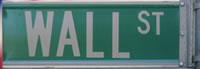 Street sign: Wall Street.