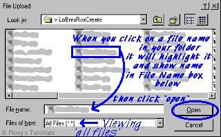 choosing the file you want to upload from your computer's files - image � Roxanne M. Flanagan