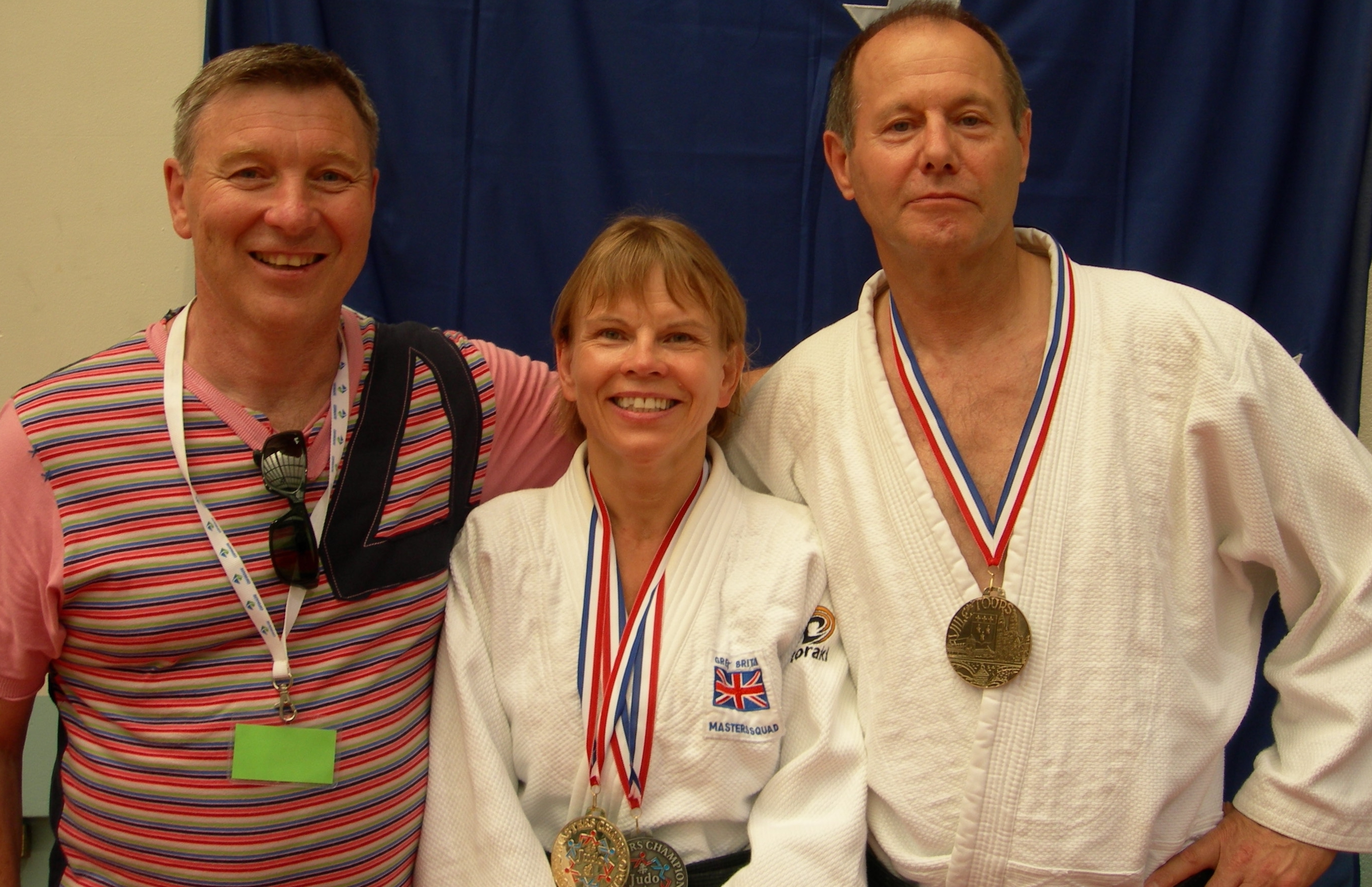 Team Coach Bruce Newcombe seen here with Lena Strang and Roy Muller