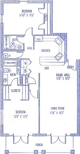 2 Bedroom Floorplan