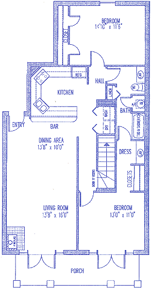 3 Bedroom Floorplan (1st floor)