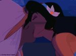 The romantic kiss