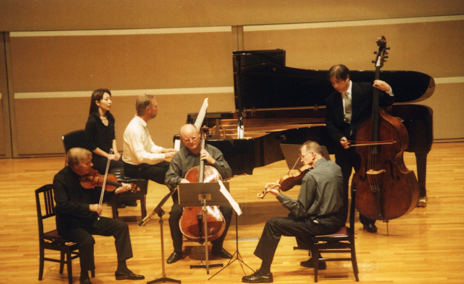 2002 Kusatsu Festival, Schubert Forellenquintett with Werner Hink and members of the Panocha Quartet (photo: Hiroshi Isaka)