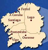 Map of Galicia