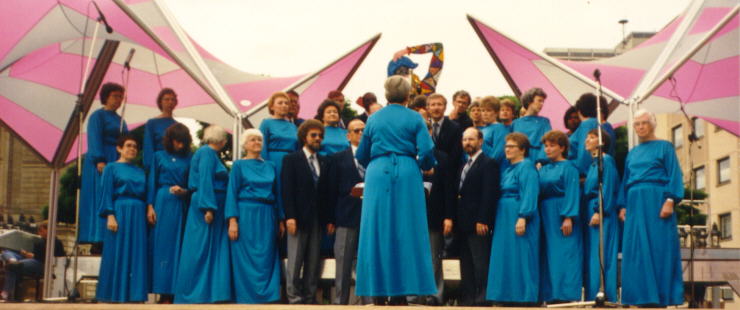 Kirchentag, Frankfort, under the tent