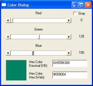 Explorers Color Dialog