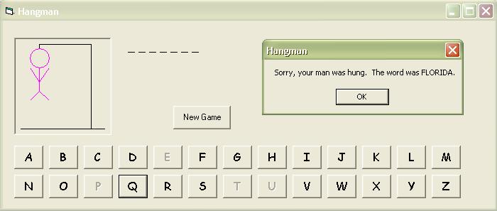 Click to show at full size Hangman