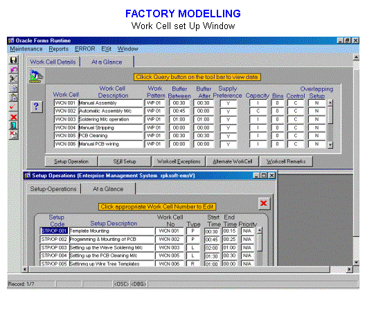 Text Box: FACTORY MODELLING
Work Cell set Up Window
 
