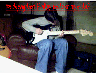 me playing them funkey beats on my guitar