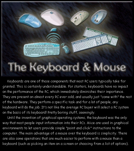 the keyboard & mouse