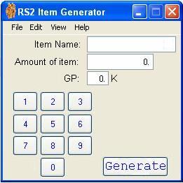 Our RuneScape2 Item Generator