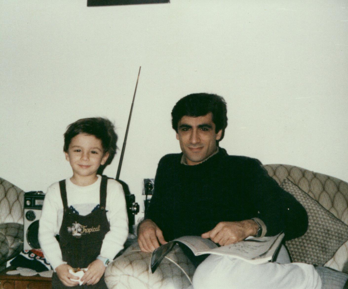 My dad and me in Beirut , Lebanon - February 1988